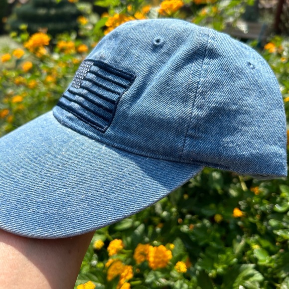 Denim American Flag Cap NWT - Picture 11 of 12